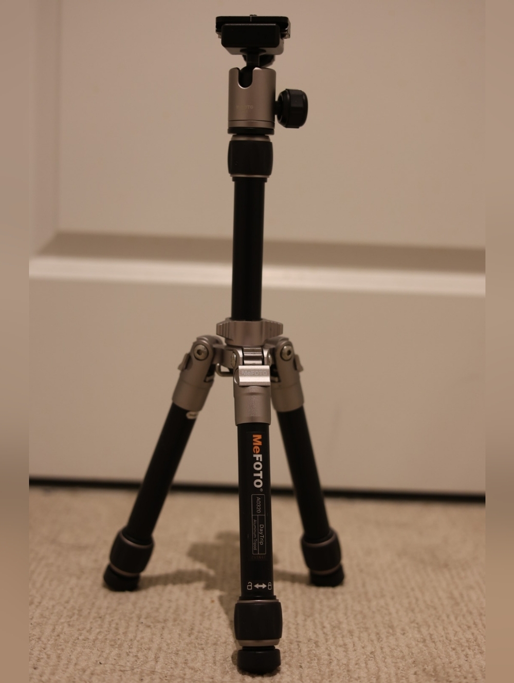 Compact Tabletop Tripod — Black and Silver